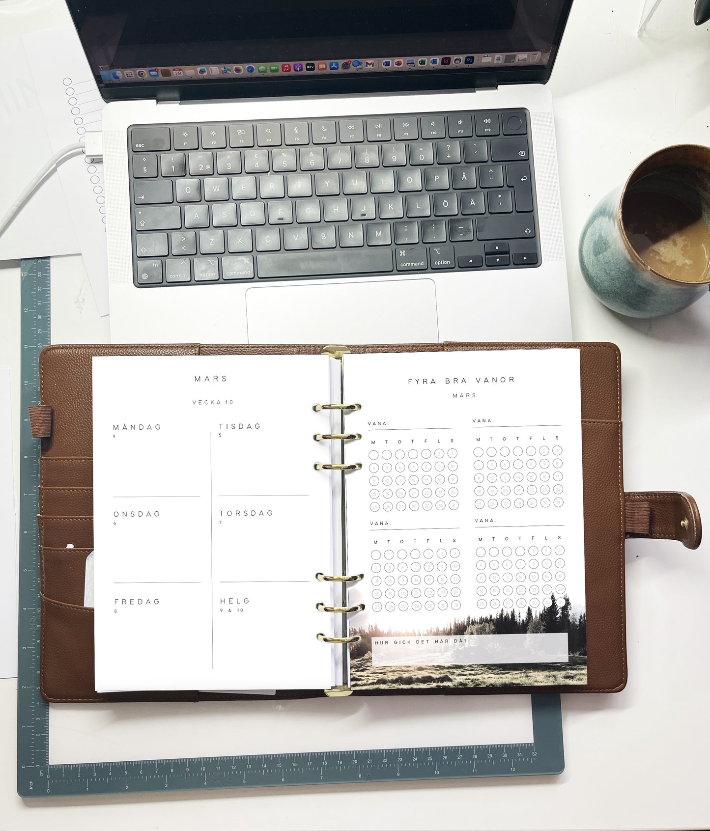 Habit-tracker. A5. Tillägg till din kalender för 25-26