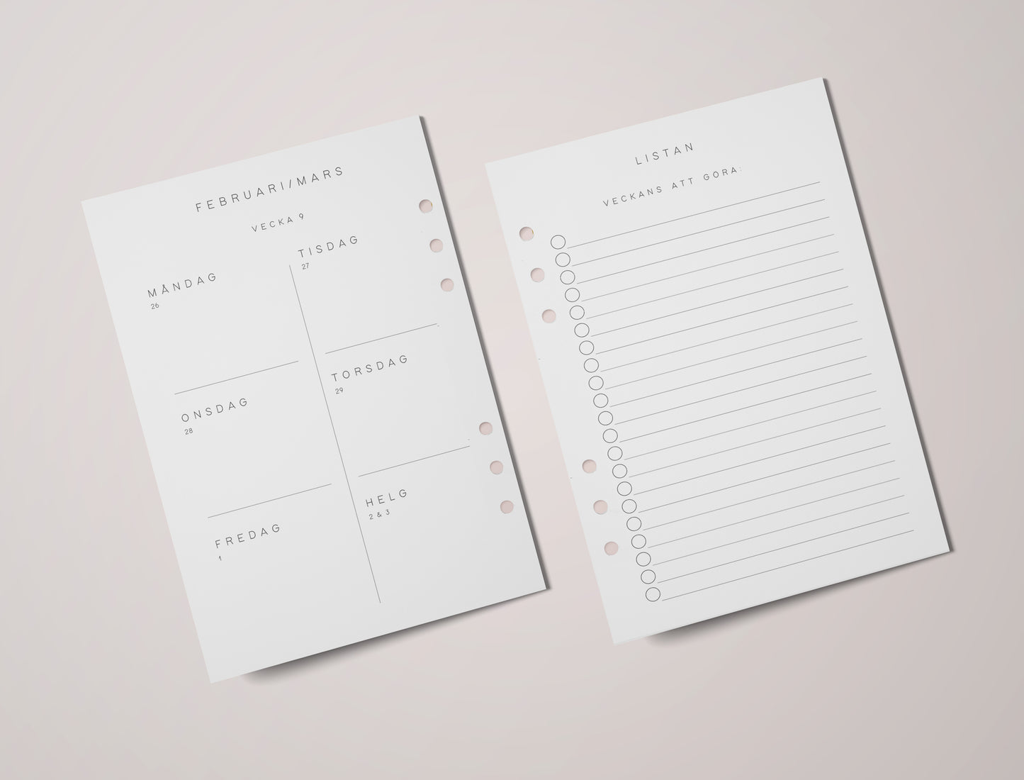 Kalenderinnehåll a5 Augusti 2025- augusti 26