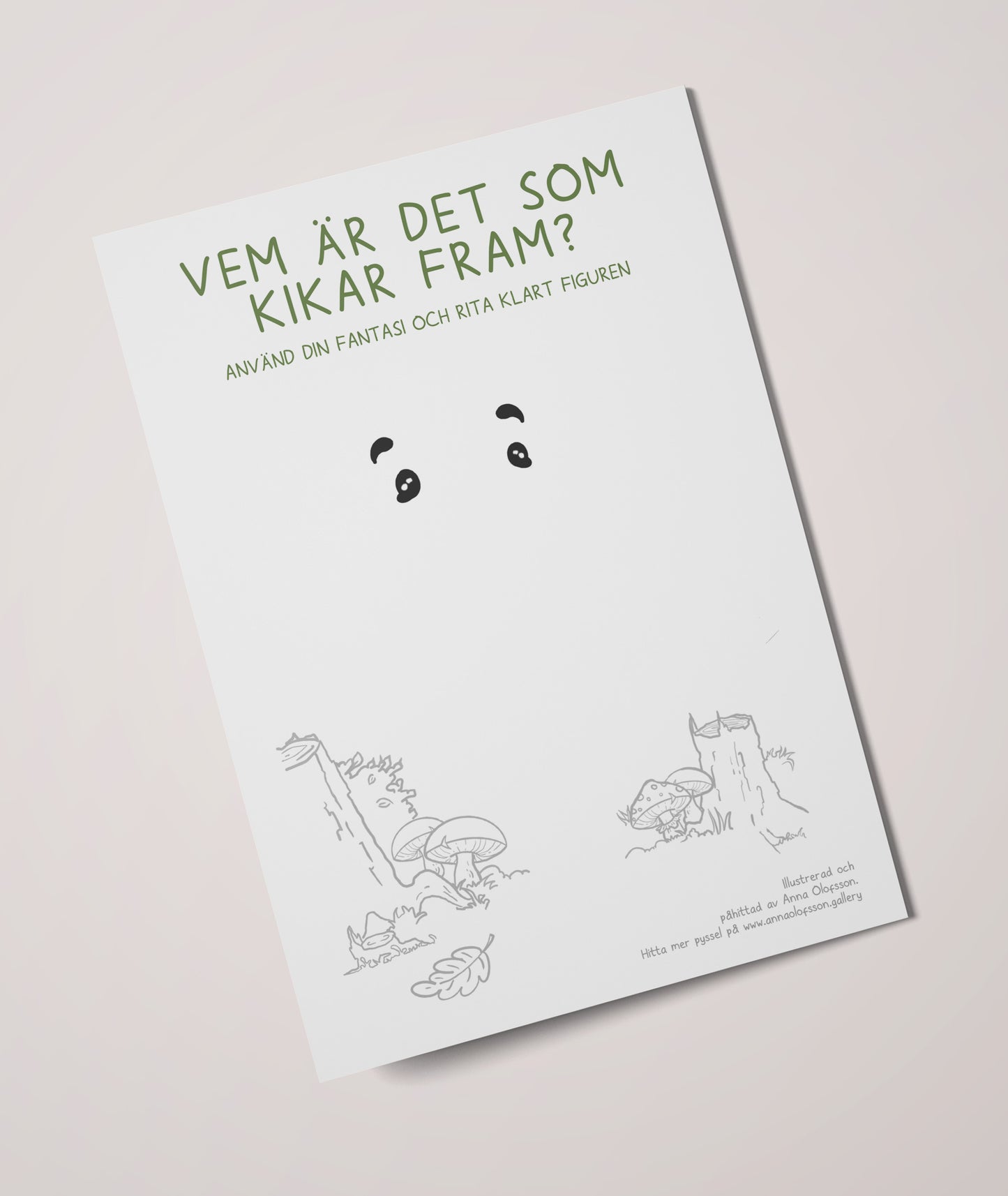 Vem är det som kikar fram? PDF-fil för nedladdning och egen utskrift