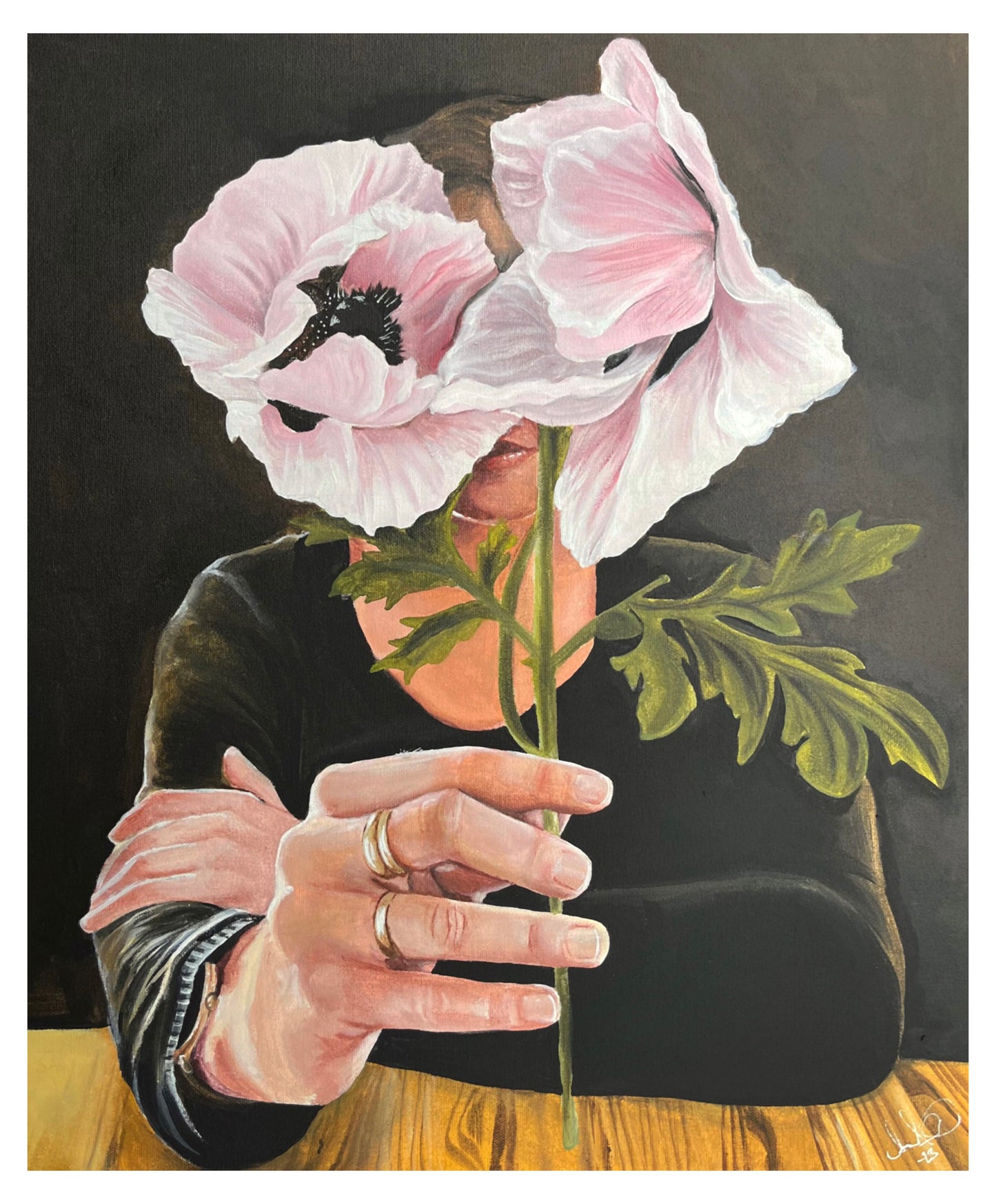 Wallflower . Limited Edition Fine Art Print på Hahnemuhle Paper - numrerat, Signerat, 40x32 cm